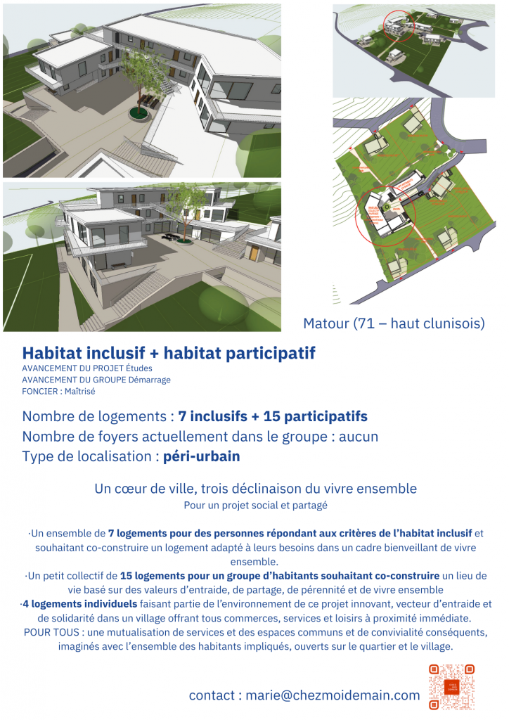 Projet d'habitat partagé à Matour, clunisois, habitat inclusif et habitat participatif